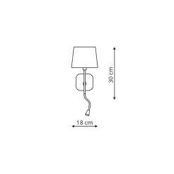 kinkiet czarny LP-332/1W BK