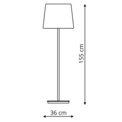 Lampa podłogowa czarna LP-332/1F BK