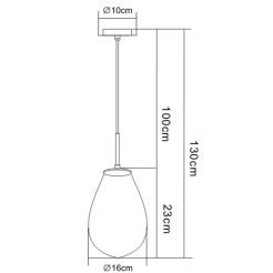 Lampa wisząca czarna 1xE14 LP-1214/1P