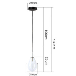 Lampa wisząca czarna 1xE14 LP-1214/1P