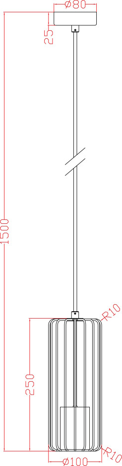 Lampa wisząca czarna 1xGU10 LP-975/1P BK