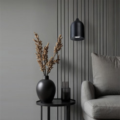 Metalowa lampa wisząca czarna 1xGU10 LP-0110/1P BK