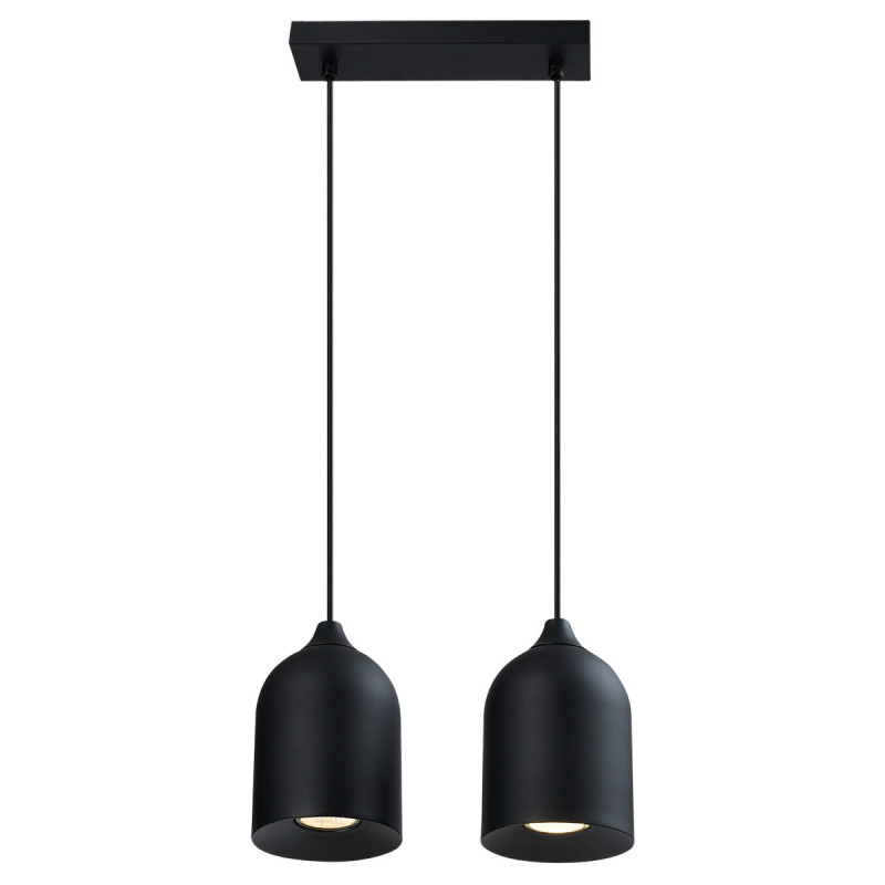 Metalowa lampa wisząca czarna 2xGU10 LP-0110/2L BK