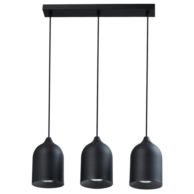 Metalowa lampa wisząca czarna 3xGU10 LP-0110/3L BK