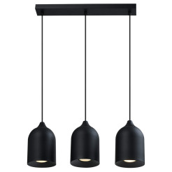 Metalowa lampa wisząca czarna 3xGU10 LP-0110/3L BK