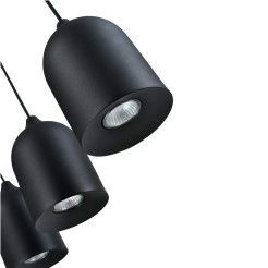 Metalowa lampa wisząca czarna 3xGU10 LP-0110/3L BK