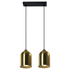 Metalowa lampa wisząca złota 2xGU10 LP-0110/2L GD