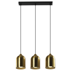 Metalowa lampa wisząca złota 3xGU10 LP-0110/3L GD