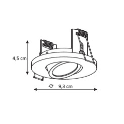 Ruchome oczko podtynkowe IP65 chrom 1xGU10 LP-4425/1RM CH