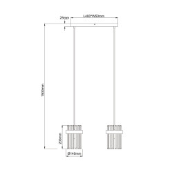 Lampa wisząca złota 2xE14 LP-2910/2L GD