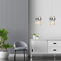 Lampa wisząca chrom 2xE14 LP-2910/2L CH