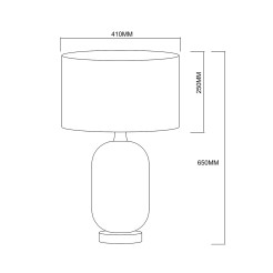 Lampa stołowa 65 cm biała 1xE27 LP-1515/1T big white