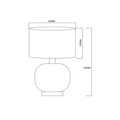 Lampa stołowa 48 cm biała 1xE27 LP-1515/1T small white