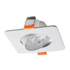 Ruchome kwadratowe oczko podtynkowe białe LED CCT LP-1506/1RS WH Square