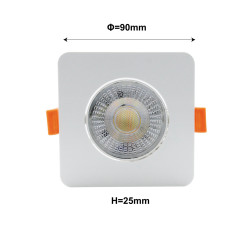 Ruchome kwadratowe oczko podtynkowe białe LED CCT LP-1506/1RS WH Square