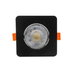 Ruchome kwadratowe oczko podtynkowe czarne LED CCT LP-1506/1RS BK Square