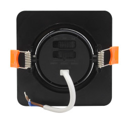 Ruchome kwadratowe oczko podtynkowe czarne LED CCT LP-1506/1RS BK Square
