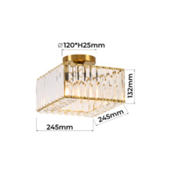 Kwadratowy plafon chrom 1xE27 LP-2910/1C CH square