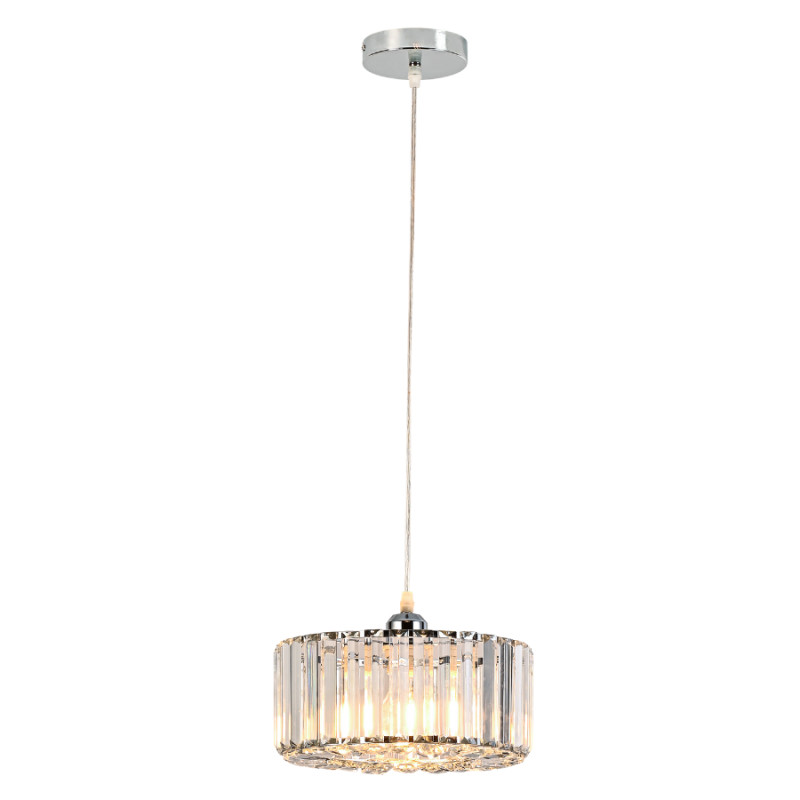 Okrągła lampa wisząca chrom 1xE27 LP-2910/1P CH round