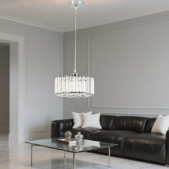 Okrągła lampa wisząca chrom 1xE27 LP-2910/1P CH round