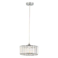 Okrągła lampa wisząca chrom 1xE27 LP-2910/1P CH round