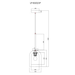 Lampa wisząca dymna 1xE27 LP-8103/1P SM