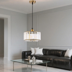 Okrągła lampa wisząca Złota1xE27 LP-2910/1P GD round