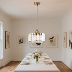 Okrągła lampa wisząca Złota1xE27 LP-2910/1P GD round