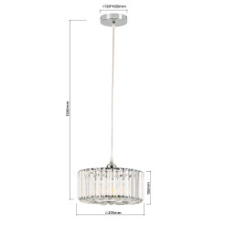 Okrągła lampa wisząca Złota1xE27 LP-2910/1P GD round