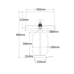 Lampa stołowa dymna 1xE27 LP-919/1T smoked