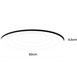 Plafon okrągły LED CCT LP-3009/1C WH round