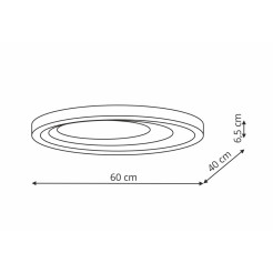 Plafon oval LED CCT LP-3009/1C WH oval