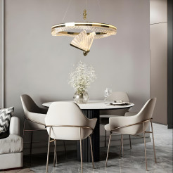 Lampa wisząca Cristal złota LED CCT LP-2515/1P Cristal GD