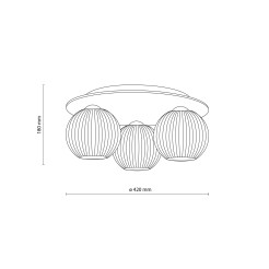 VIRLO WHITE LAMPA SUFITOWA 3XE14 11078