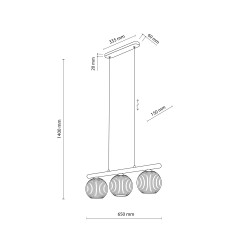 VIRLO WHITE LAMPA WISZACA 3XE14 11079