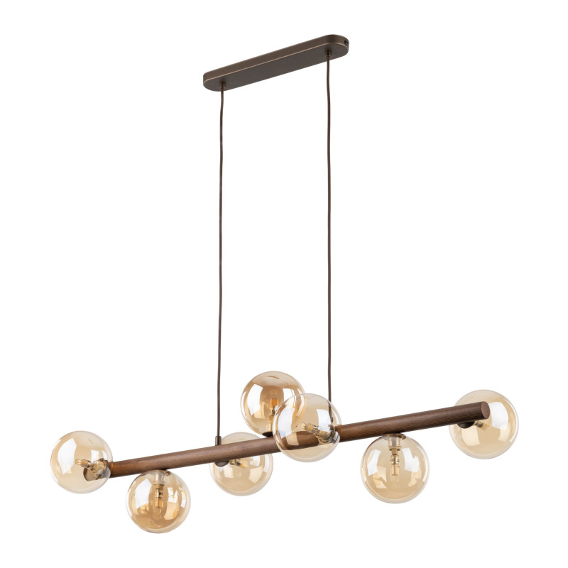 ESTERA WOOD ORZECH BURSZTYN LAMPA WISZĄCA 7XG9 11096
