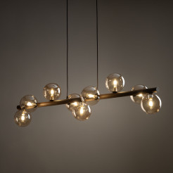 ESTERA WOOD ORZECH BURSZTYN LAMPA WISZACA 9XG9 11097