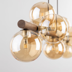 ESTERA WOOD ORZECH BURSZTYN LAMPA WISZACA 9XG9 11097