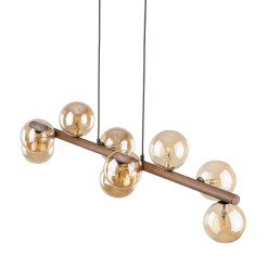 ESTERA WOOD ORZECH BURSZTYN LAMPA WISZACA 9XG9 11097