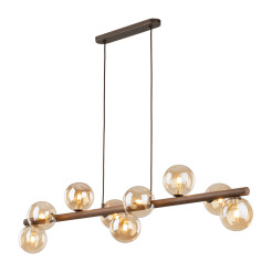 ESTERA WOOD ORZECH BURSZTYN LAMPA WISZACA 9XG9 11097