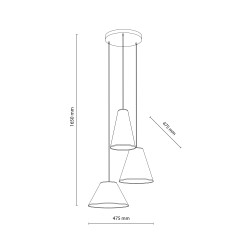CONEA SABIA LAMPA WISZACA 3XE27 11203