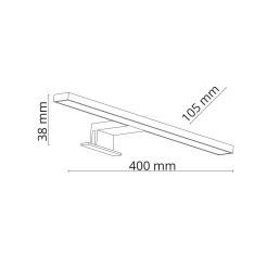 LEITO BLACK KINKIET 2w1 LED 8W 40cm 6352