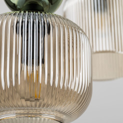 SOPHIA GREEN COGNAC LAMPA WISZĄCA 6XE14 11150