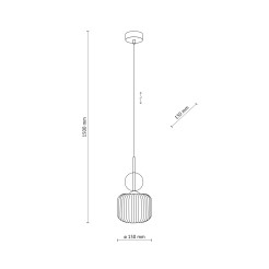 SOPHIA COGNAC WHITE LAMPA WISZACA 1XE14 11589