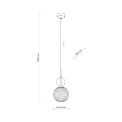 SOPHIA COGNAC WHITE LAMPA WISZACA 1XE14 11590