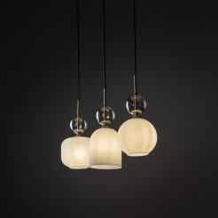 SOPHIA COGNAC WHITE LAMPA WISZĄCA 3XE14 11591
