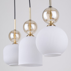 SOPHIA COGNAC WHITE LAMPA WISZĄCA 3XE14 11591