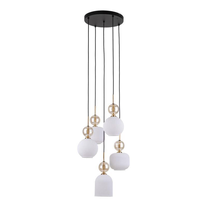 SOPHIA COGNAC WHITE LAMPA WISZACA 5XE14 11593