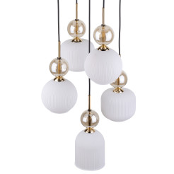 SOPHIA COGNAC WHITE LAMPA WISZACA 5XE14 11593