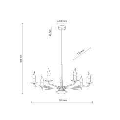 LIMAL SABIA LAMPA WISZĄCA 7XE14 11346
